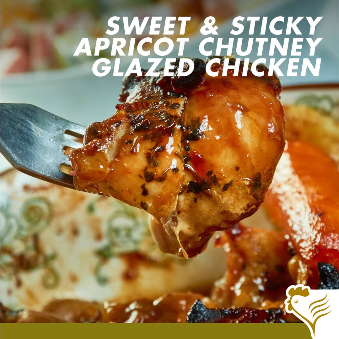 Sweet & Sticky Apricot Chutney Glazed Chicken